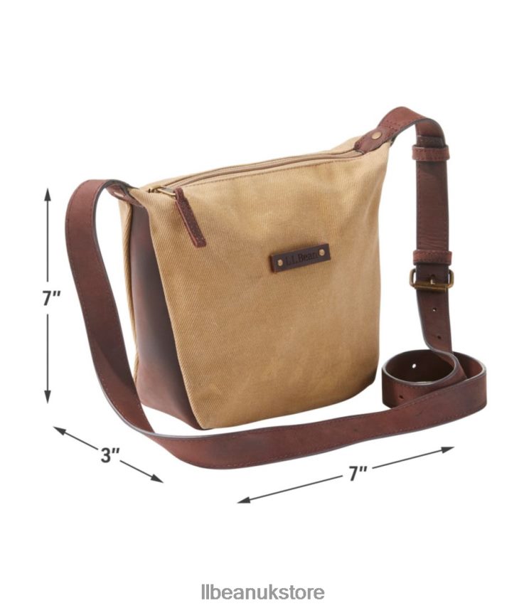 Accessories L.L.Bean Waxed Canvas Crossbody Dark Khaki Unisex 0VRR665438