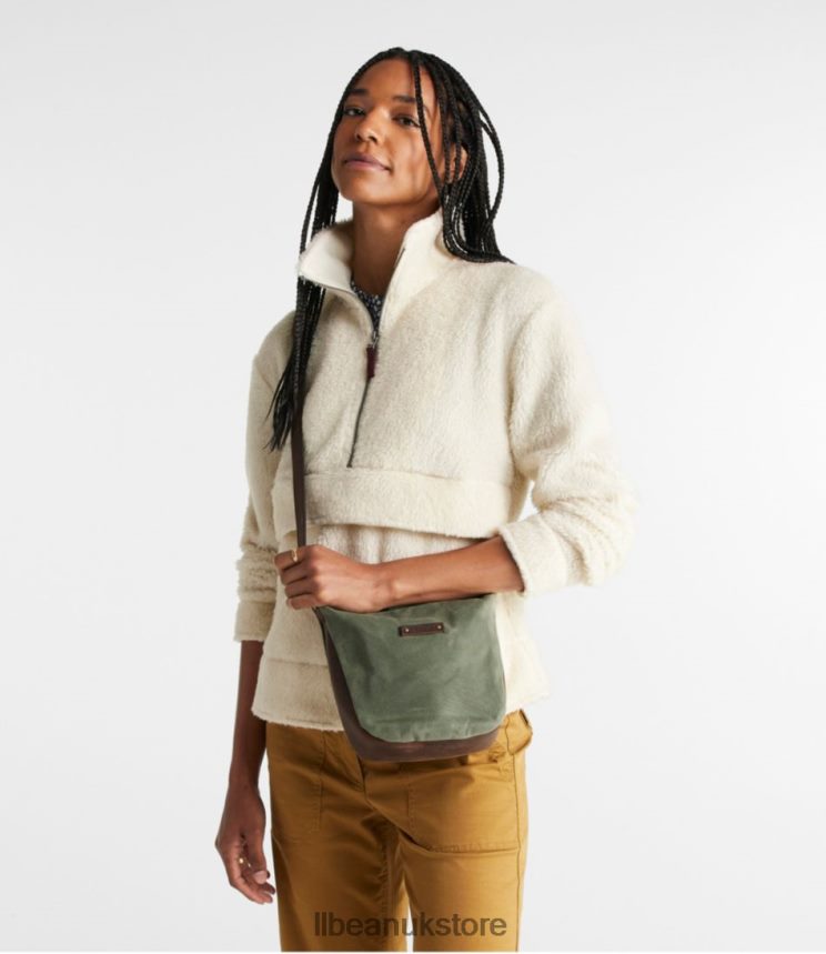 Accessories L.L.Bean Waxed Canvas Crossbody Dark Khaki Unisex 0VRR665438