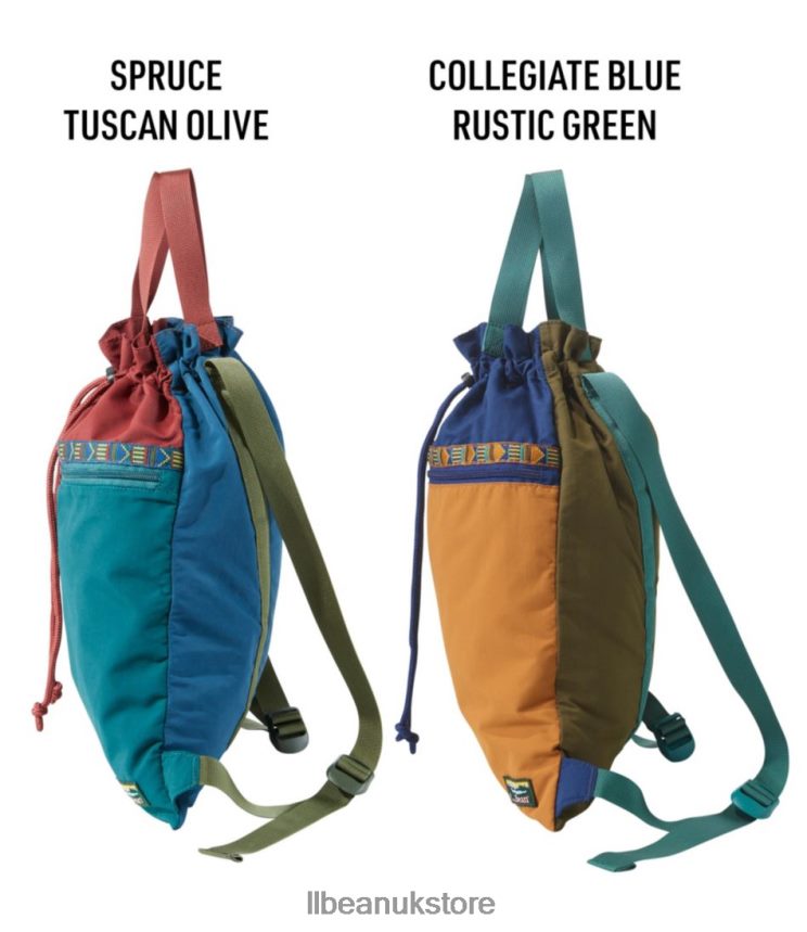 Accessories L.L.Bean Mountain Classic Drawstring Pack Multi Spruce/Tuscan Olive Unisex 0VRR662370