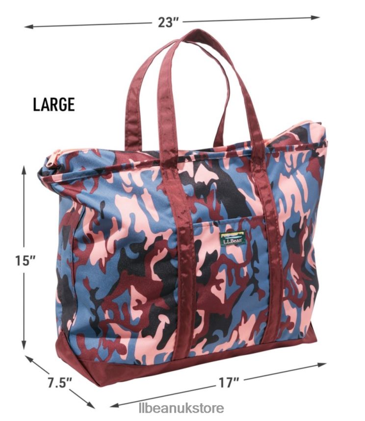 Accessories L.L.Bean Everyday Lightweight Tote Print Warm Coral Camo Unisex 0VRR662386