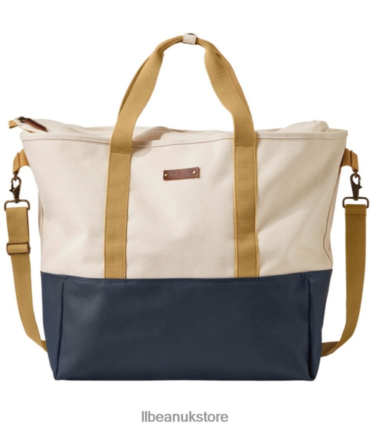 Accessories L.L.Bean Nor'easter Tote Bag Classic Navy/Cream/Canyon Khaki Unisex 0VRR662339