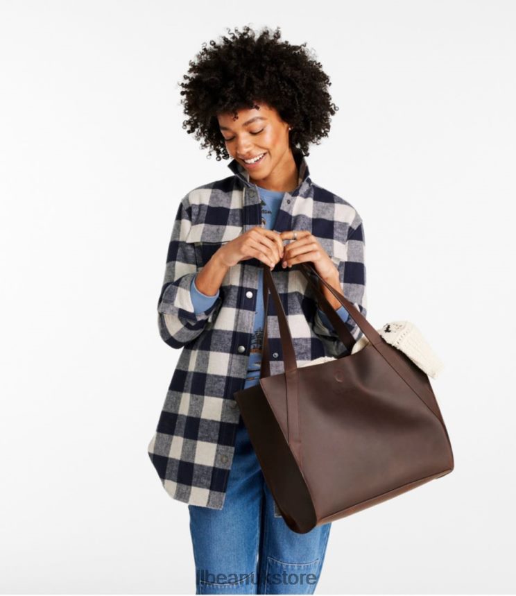 Accessories L.L.Bean Stonington Full-Grain Leather Tote Black Unisex 0VRR664239