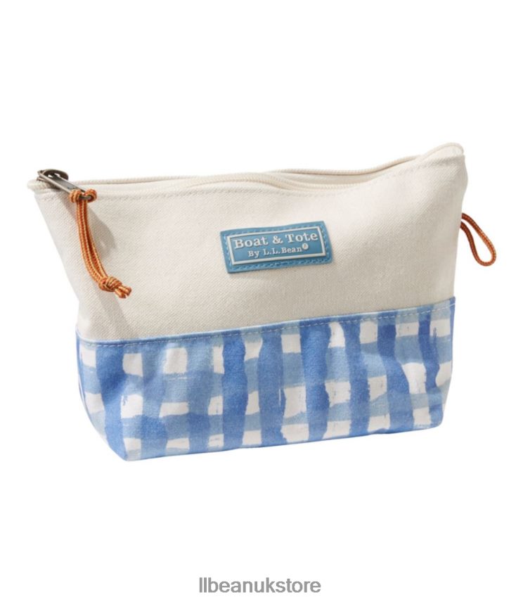 Accessories L.L.Bean Boat and Tote Zip Pouch Arctic Blue Painted Gingham Unisex 0VRR666198