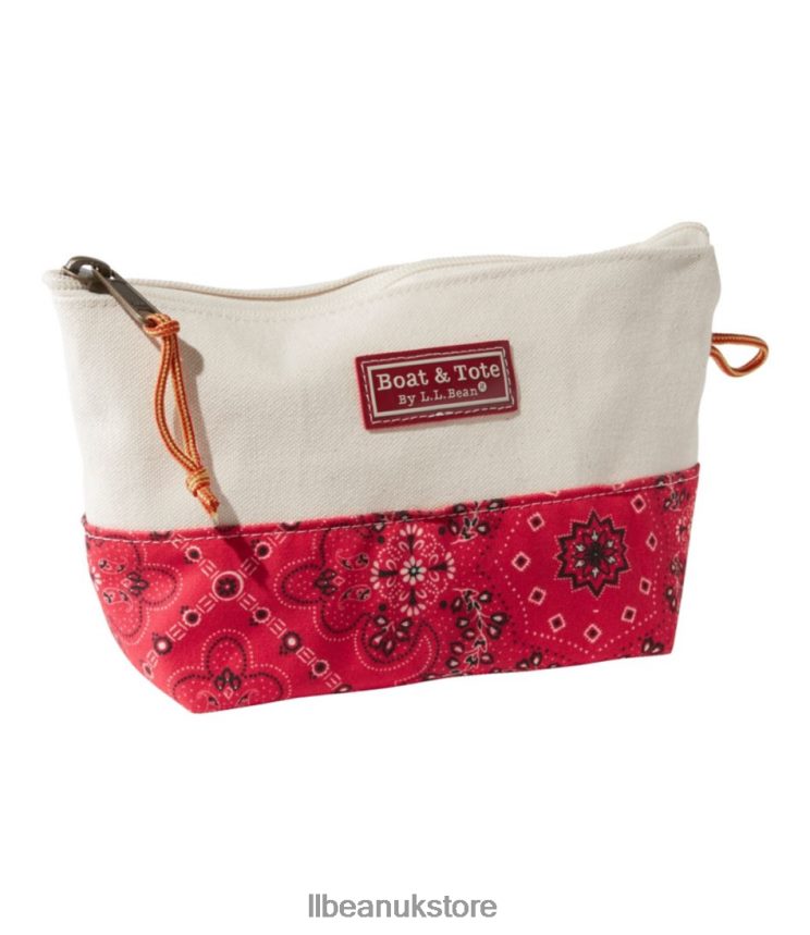 Accessories L.L.Bean Boat and Tote Zip Pouch Dark Breton Red Simple Bandana Unisex 0VRR667085