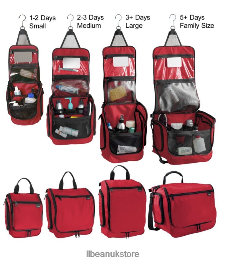 Accessories L.L.Bean Personal Organizer Toiletry Bag Red Buffalo Plaid Unisex 0VRR665407