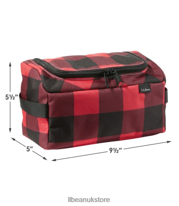 Accessories L.L.Bean Personal Organizer Toiletry Kit Print Red Buffalo Plaid Unisex 0VRR662382