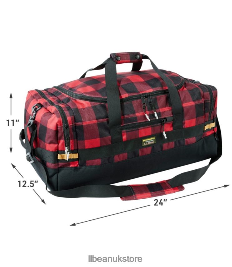 Accessories L.L.Bean Mountain Classic Cordura Duffle Print Black/Red Buffalo Unisex 0VRR662435