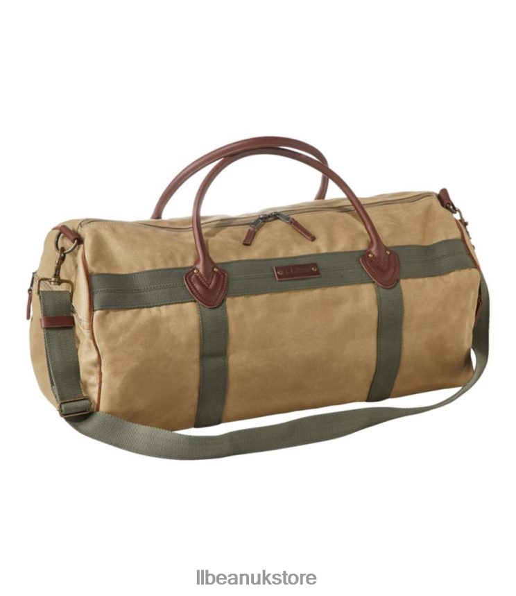 Accessories L.L.Bean Waxed Canvas Duffle Dark Khaki Unisex 0VRR665459