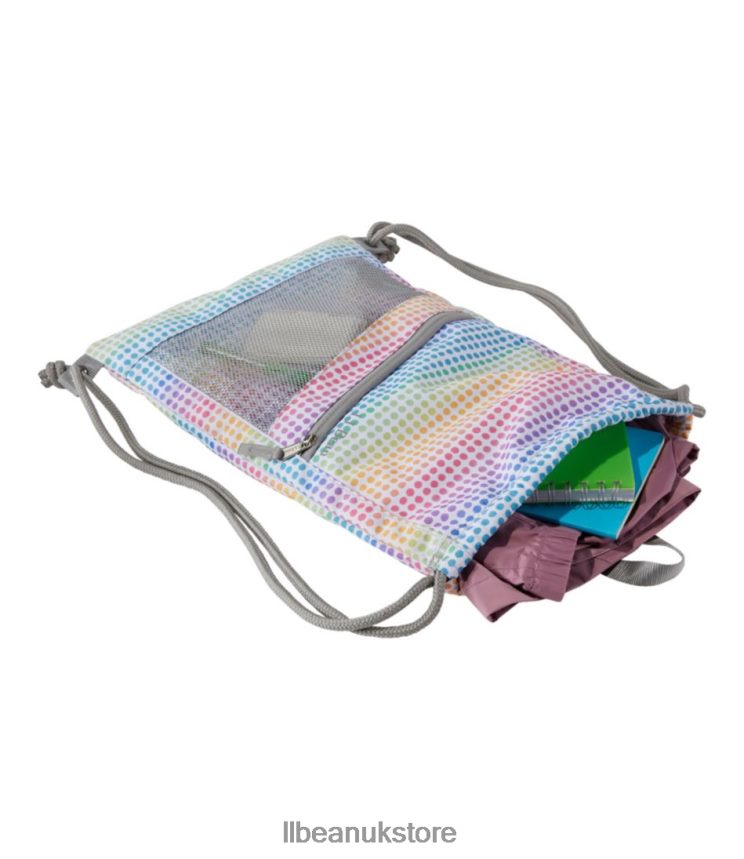 Accessories L.L.Bean Drawstring Cinch Pack Print Periwinkle Sky Chevron Unisex 0VRR662409