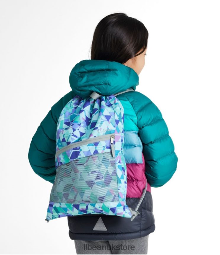 Accessories L.L.Bean Drawstring Cinch Pack Print Periwinkle Sky Chevron Unisex 0VRR662409