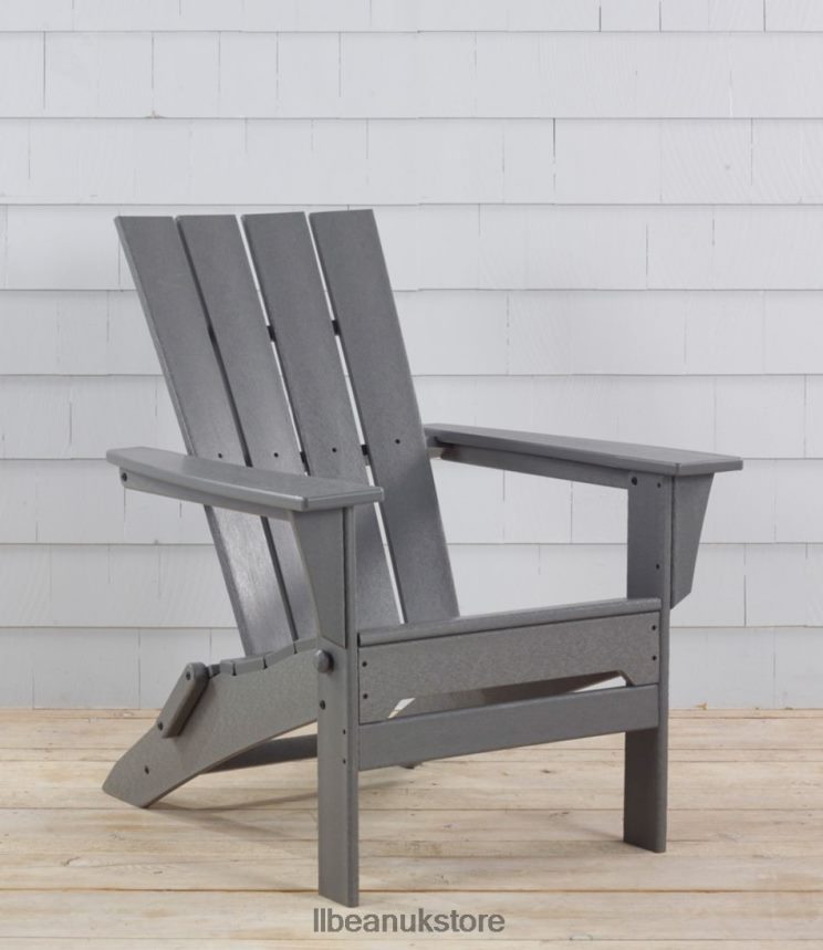 Backyard & Patio L.L.Bean All-Weather Adirondack Chair Square-Back Slate Gray Unisex 0VRR667277