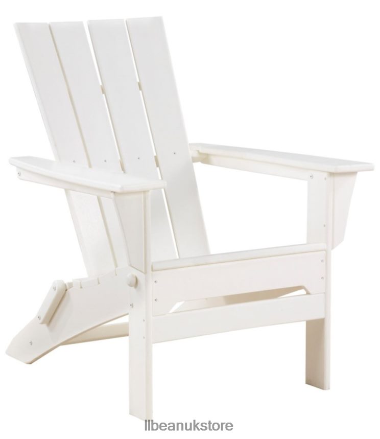 Backyard & Patio L.L.Bean All-Weather Adirondack Chair Square-Back White Unisex 0VRR667160