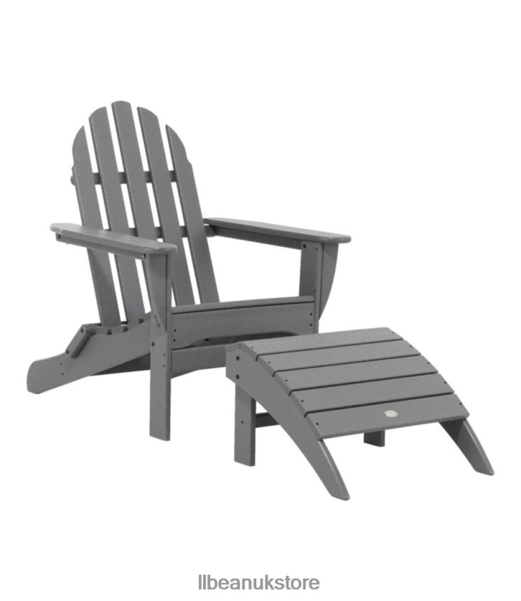Backyard & Patio L.L.Bean All-Weather Adirondack Footstool Black Unisex 0VRR666323