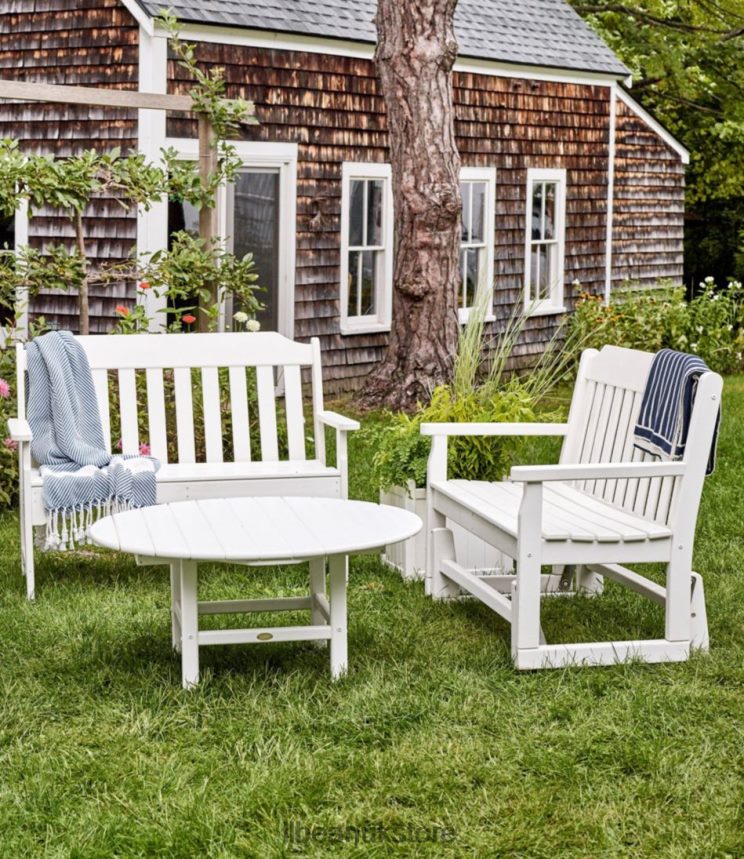 Backyard & Patio L.L.Bean All-Weather Garden Bench Slate Gray Unisex 0VRR665596