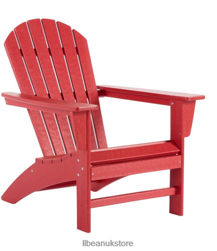 Backyard & Patio L.L.Bean All-Weather Waterfall Adirondack Chair Classic Red Unisex 0VRR664344