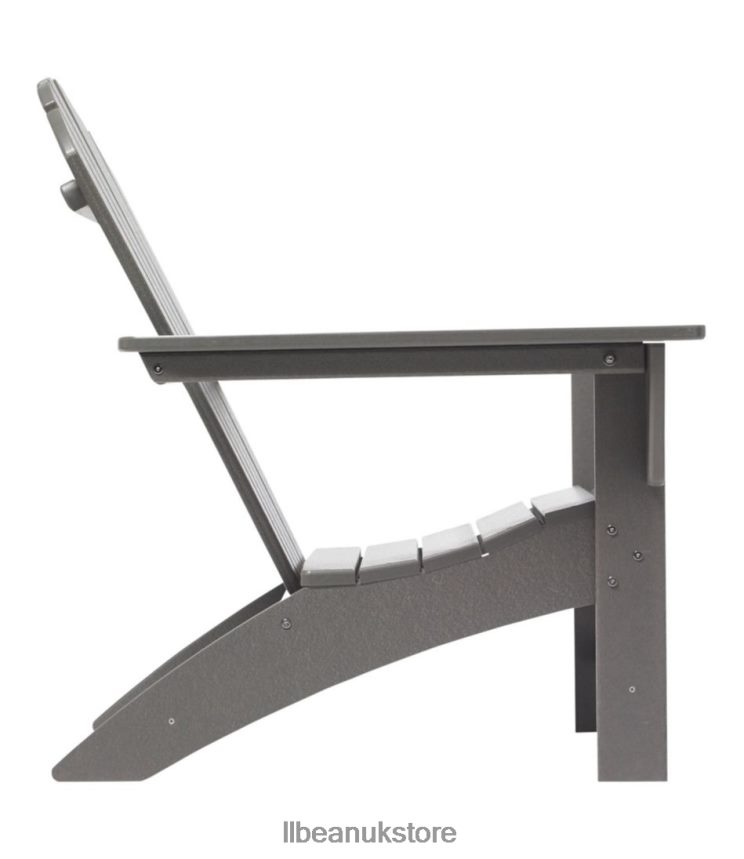 Backyard & Patio L.L.Bean All-Weather Waterfall Adirondack Chair Slate Gray Unisex 0VRR667253