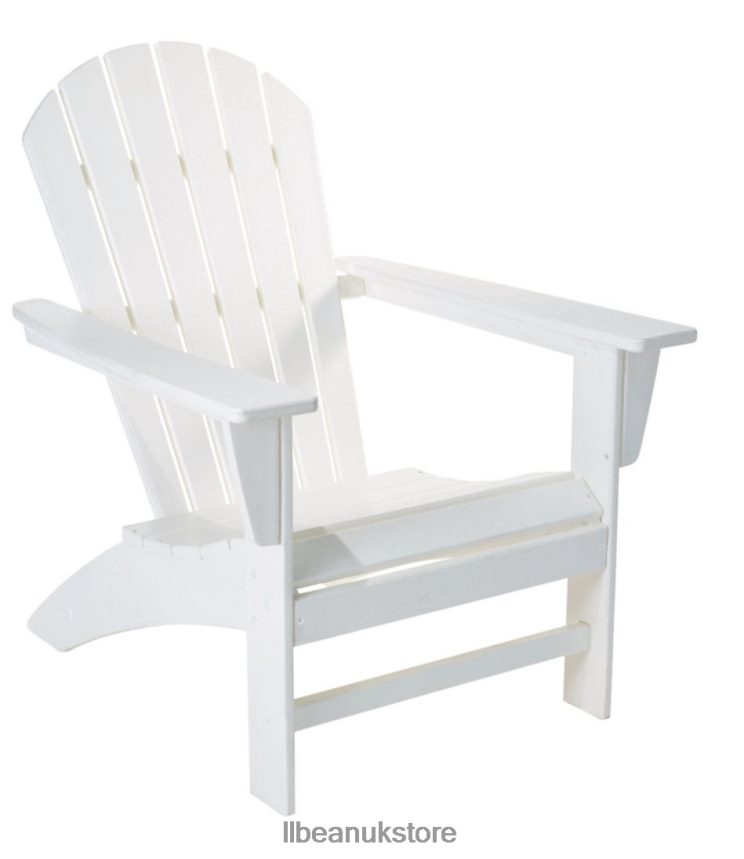 Backyard & Patio L.L.Bean All-Weather Waterfall Adirondack Chair White Unisex 0VRR667128