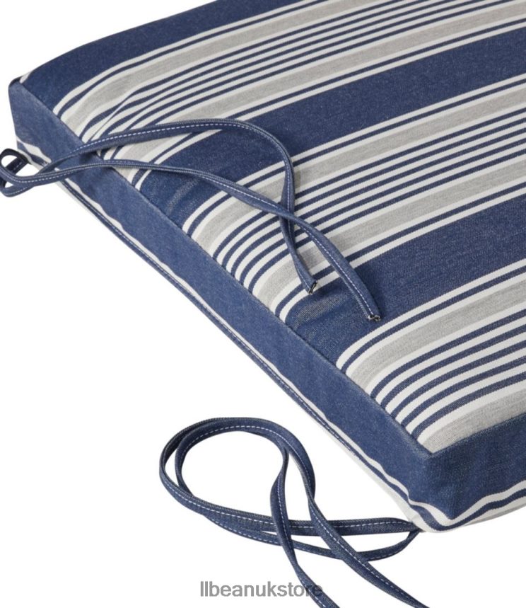 Backyard & Patio L.L.Bean Casco Bay Adirondack Chair Seat Cushion Stripe Green/Sand Multi Unisex 0VRR665578