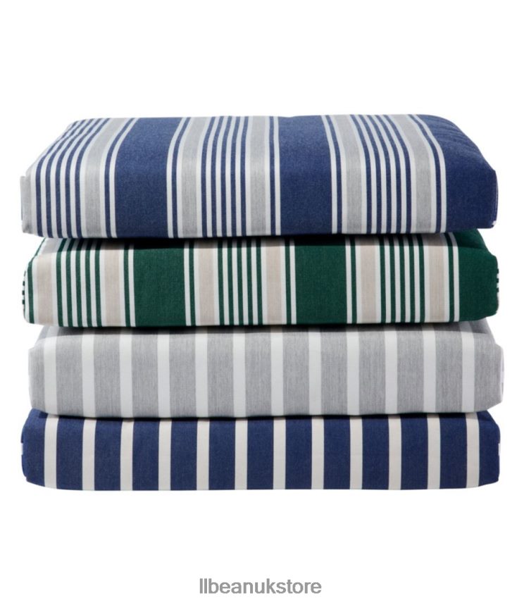 Backyard & Patio L.L.Bean Casco Bay Adirondack Chair Seat Cushion Stripe Green/Sand Multi Unisex 0VRR665578