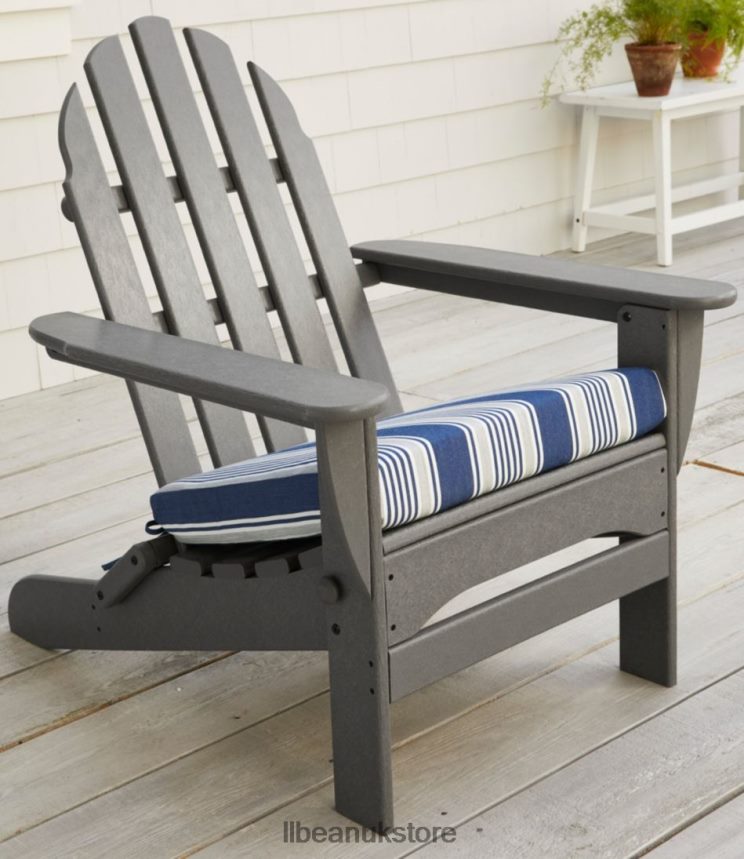 Backyard & Patio L.L.Bean Casco Bay Adirondack Chair Seat Cushion Stripe Navy/Gray Multi Unisex 0VRR662618
