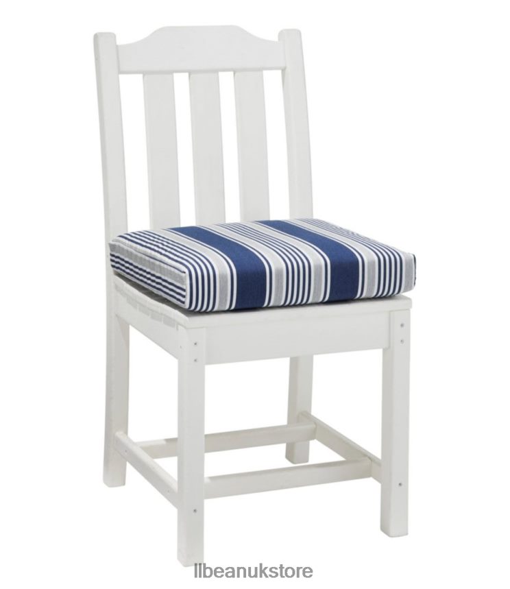 Backyard & Patio L.L.Bean Casco Bay Cushion for All-Weather Armless/Folding Chair Stripe Navy/Gray Multi Unisex 0VRR662643