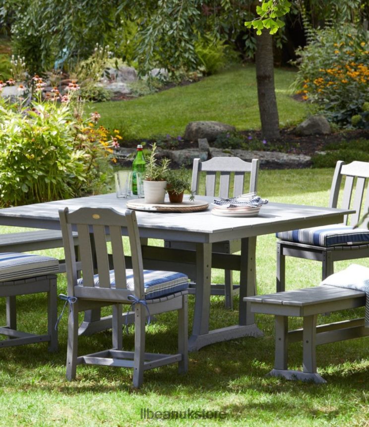 Backyard & Patio L.L.Bean Casco Bay Cushion for All-Weather Armless/Folding Chair Stripe Navy/Gray Multi Unisex 0VRR662643