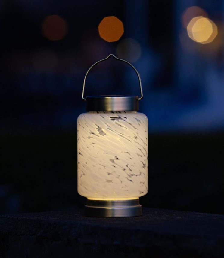 Backyard & Patio L.L.Bean Boaters Solar Lantern Cylinder White Unisex 0VRR662778