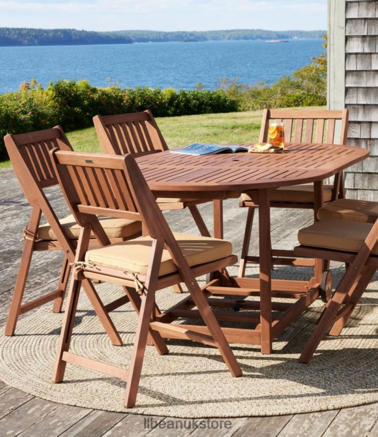 Backyard & Patio L.L.Bean Eucalyptus Storage 7-Piece Dining Set Natural Unisex 0VRR662825