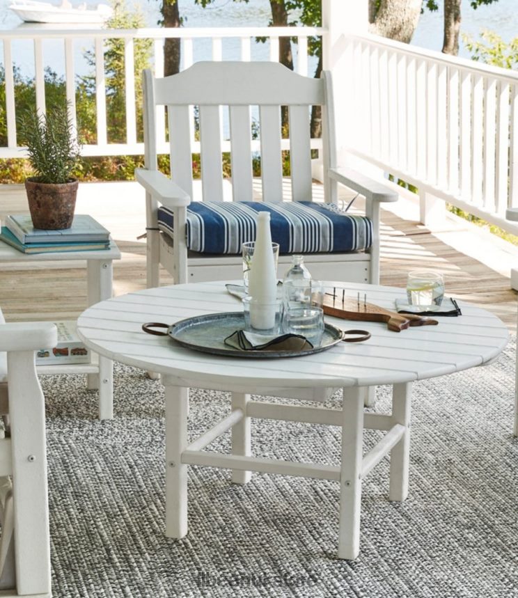 Backyard & Patio L.L.Bean All-Weather Conversation Table Slate Gray Unisex 0VRR665631