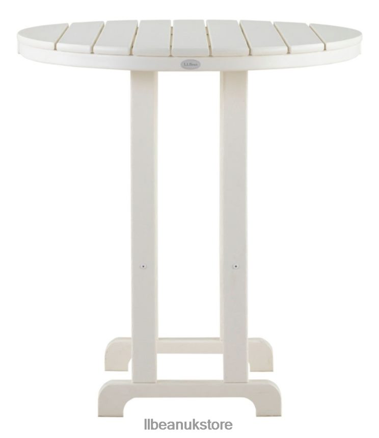 Backyard & Patio L.L.Bean All-Weather Counter-Height Table 36'' Round White Unisex 0VRR666378