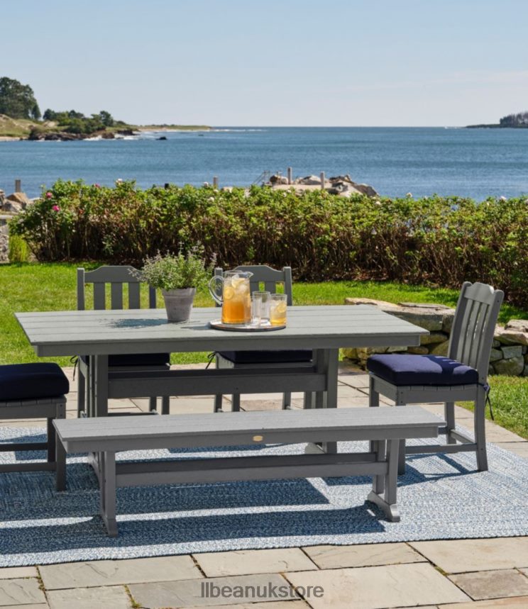 Backyard & Patio L.L.Bean All-Weather Farmhouse Table Slate Gray Unisex 0VRR666847