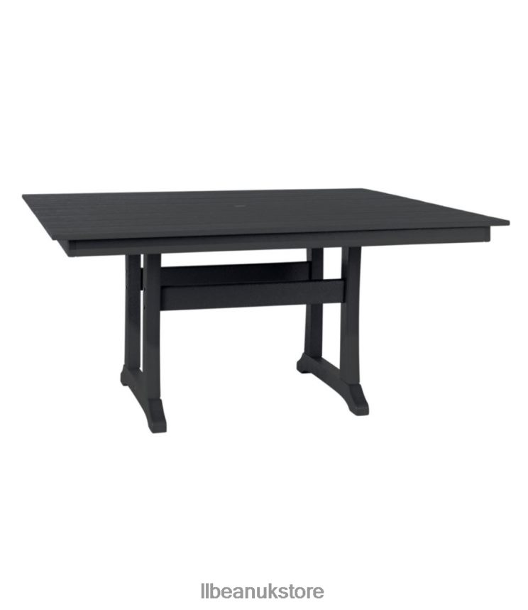 Backyard & Patio L.L.Bean All-Weather Farmhouse Table Square 8-Person Black Unisex 0VRR664535