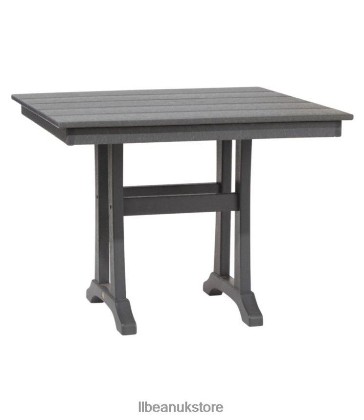 Backyard & Patio L.L.Bean All-Weather Farmhouse Table Square Slate Gray Unisex 0VRR666314