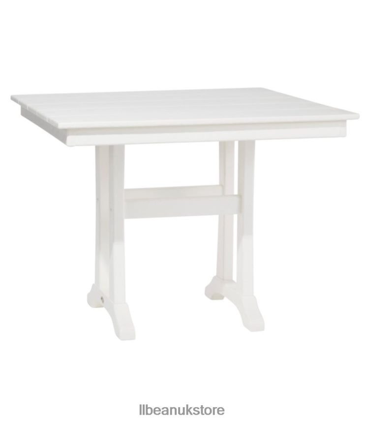 Backyard & Patio L.L.Bean All-Weather Farmhouse Table Square White Unisex 0VRR665549