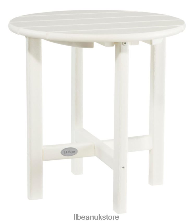 Backyard & Patio L.L.Bean All-Weather Round Side Table White Unisex 0VRR667262