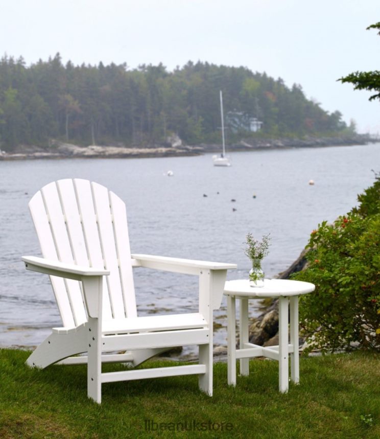 Backyard & Patio L.L.Bean All-Weather Round Side Table White Unisex 0VRR667262