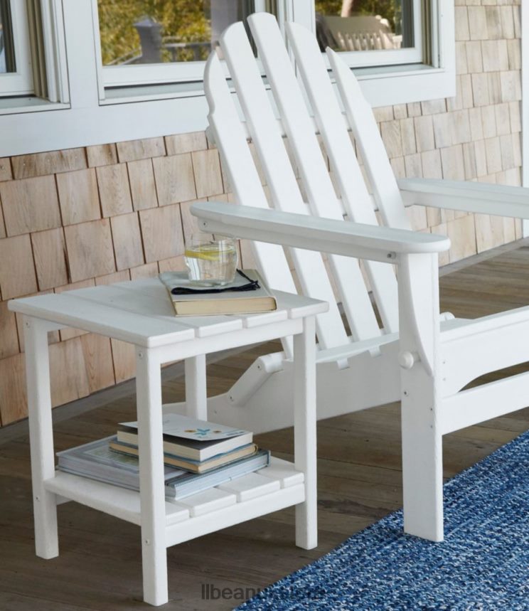 Backyard & Patio L.L.Bean All-Weather Square Side Table White Unisex 0VRR667258