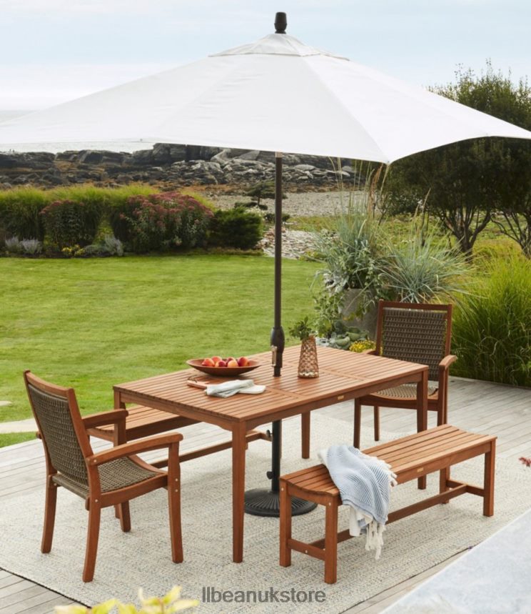 Backyard & Patio L.L.Bean Eucalyptus Farmhouse Table Natural Unisex 0VRR662794