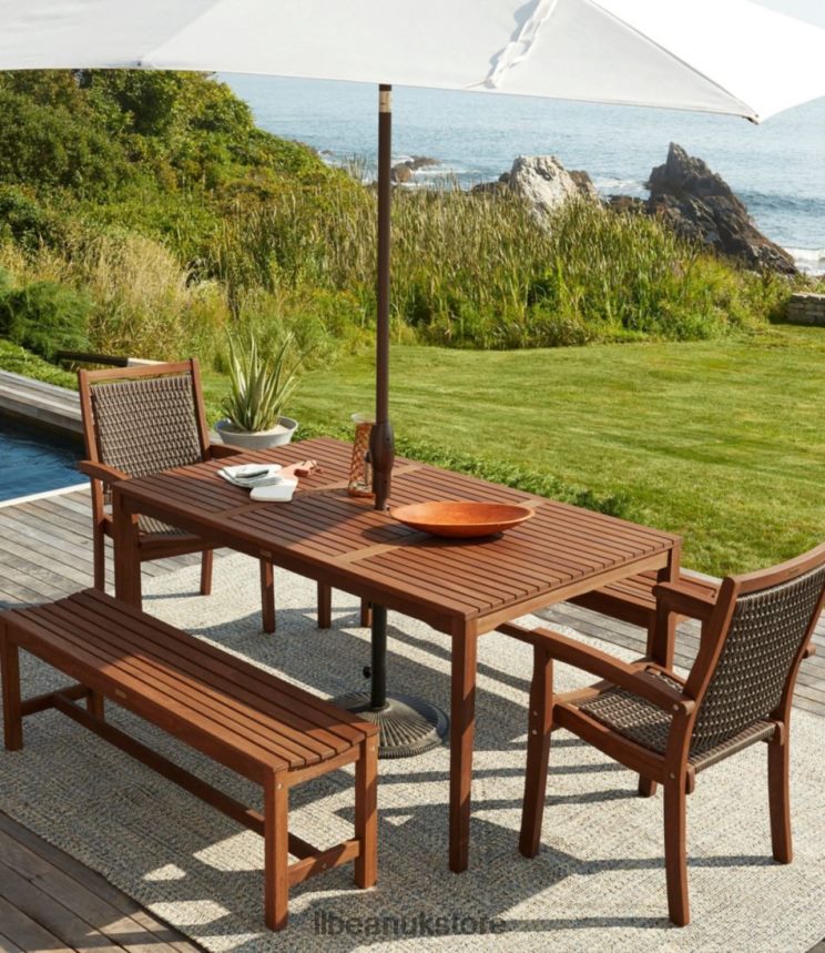 Backyard & Patio L.L.Bean Eucalyptus Farmhouse Table Natural Unisex 0VRR662794