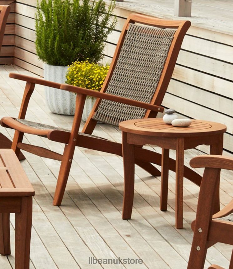 Backyard & Patio L.L.Bean Eucalyptus Round Side Table Natural Unisex 0VRR662695