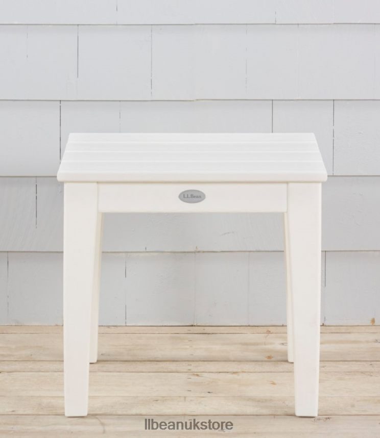 Home Goods L.L.Bean All-Weather Patio Side Table White Unisex 0VRR662716