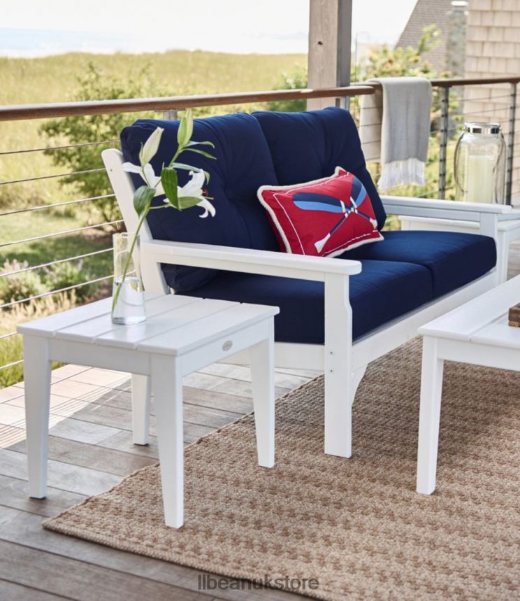 Home Goods L.L.Bean All-Weather Patio Side Table White Unisex 0VRR662716