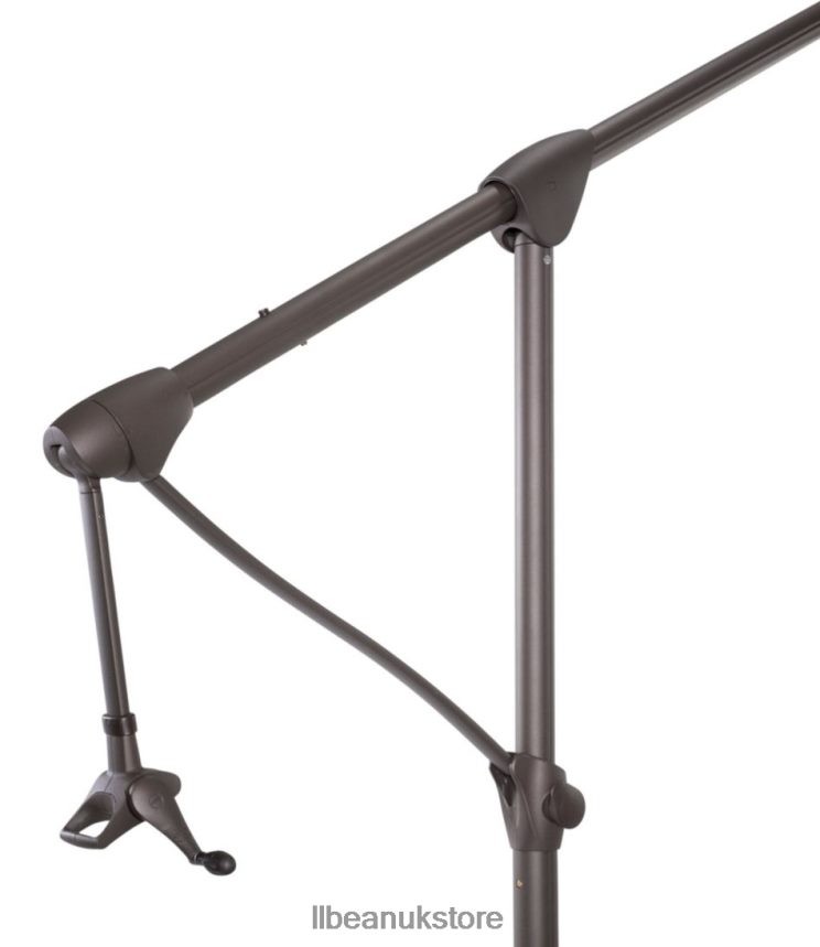 Backyard & Patio L.L.Bean Sunbrella Market Cantilever 10' Octagon Umbrella with Stand Set Sea Salt Unisex 0VRR662785