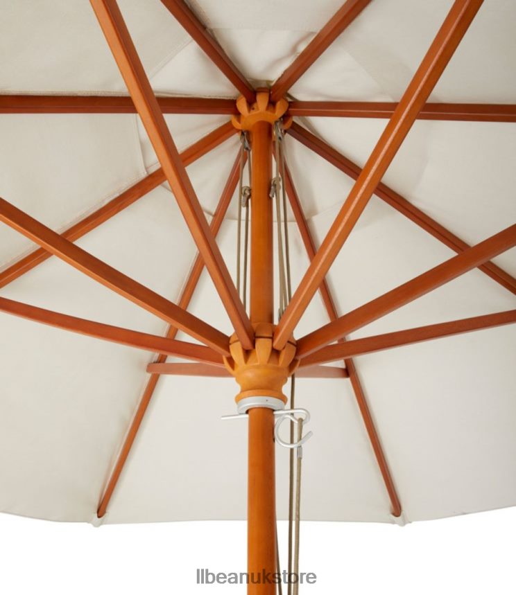 Backyard & Patio L.L.Bean Sunbrella Market Umbrella Wood Hunter Green Unisex 0VRR665557