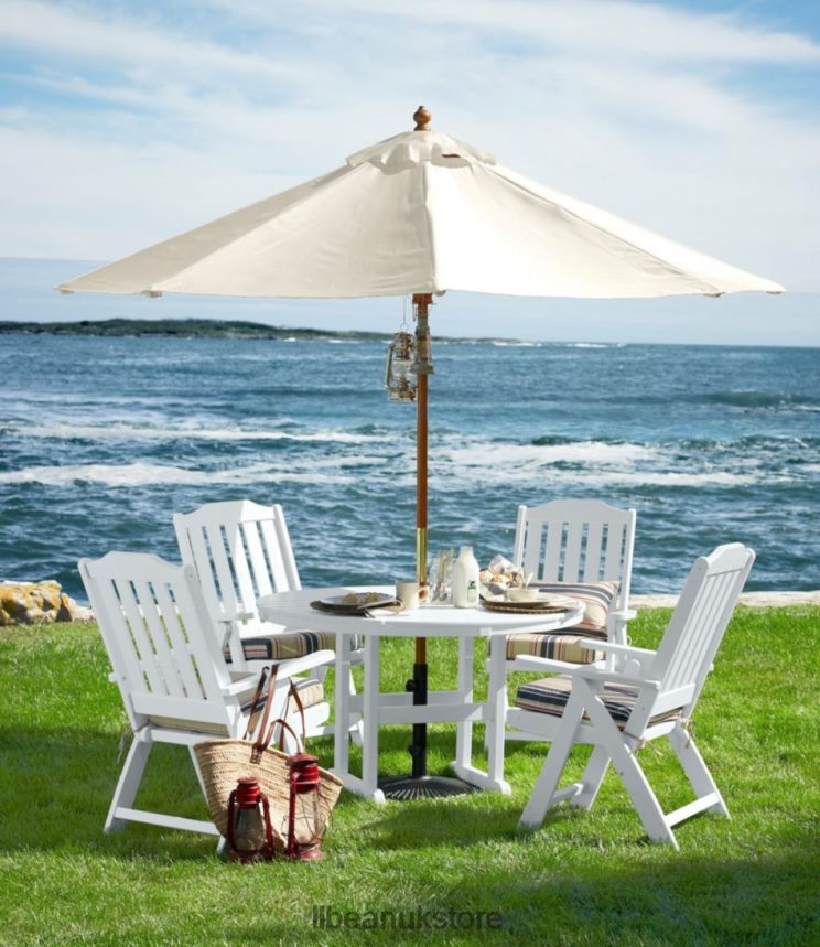 Backyard & Patio L.L.Bean Sunbrella Market Umbrella Wood Hunter Green Unisex 0VRR665557