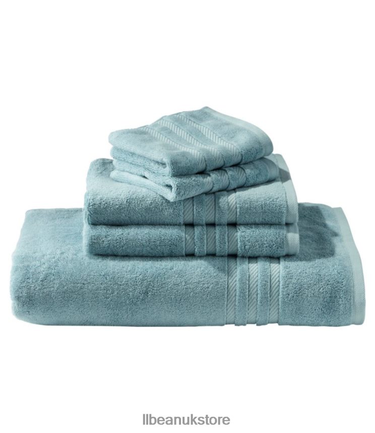 Bath L.L.Bean Organic Cotton Towel Blue Quartz Unisex 0VRR662493