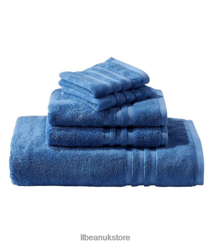 Bath L.L.Bean Organic Cotton Towel Rustic Blue Unisex 0VRR665517