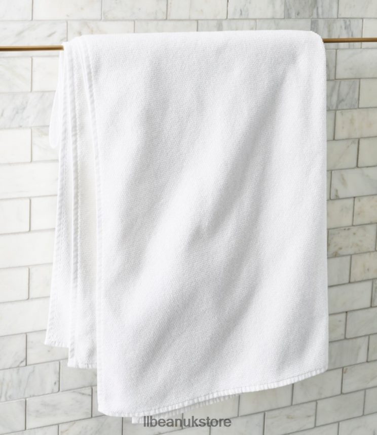 Bath L.L.Bean Organic Textured Cotton Towel Set Slate Blue Unisex 0VRR662586