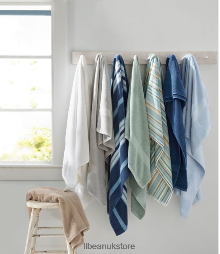 Bath L.L.Bean Premium Cotton Towels Slate Blue Unisex 0VRR662488