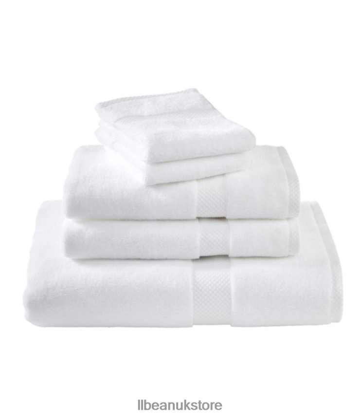Bath L.L.Bean Premium Cotton Towels White Unisex 0VRR666282